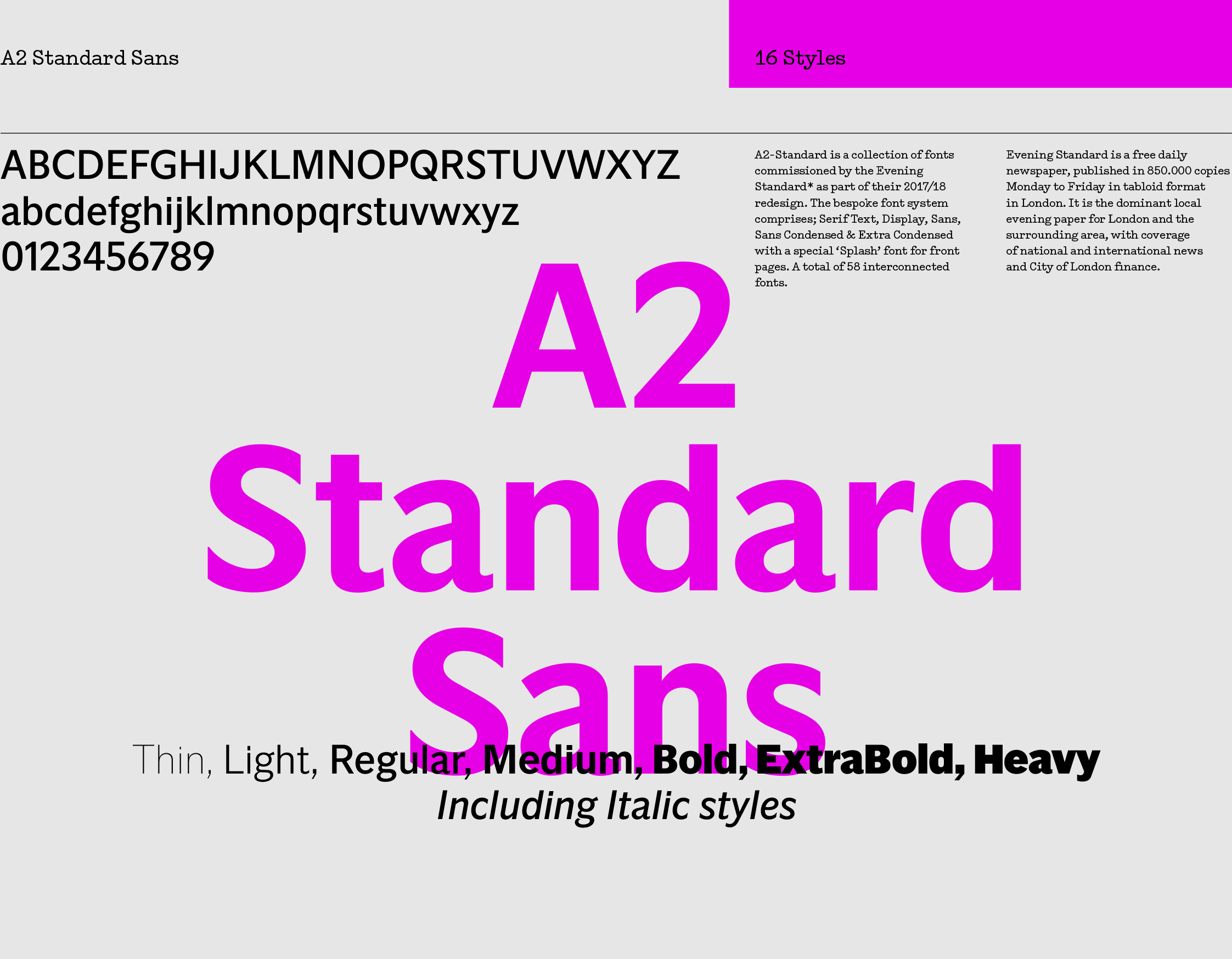 A2 Standard sample
