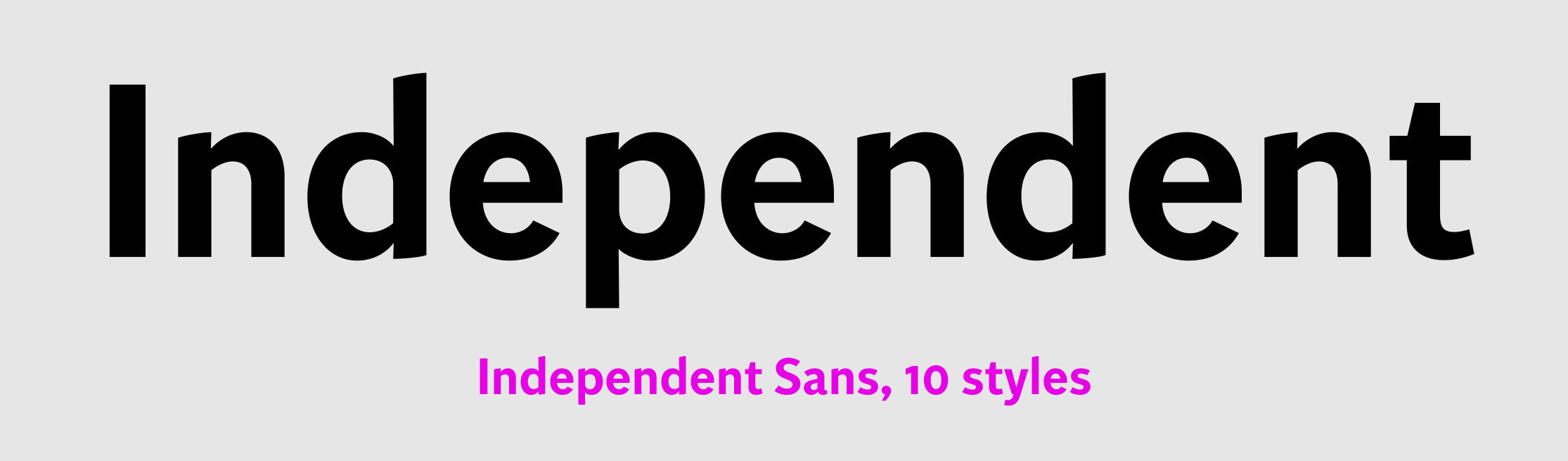 Independent Sans sample