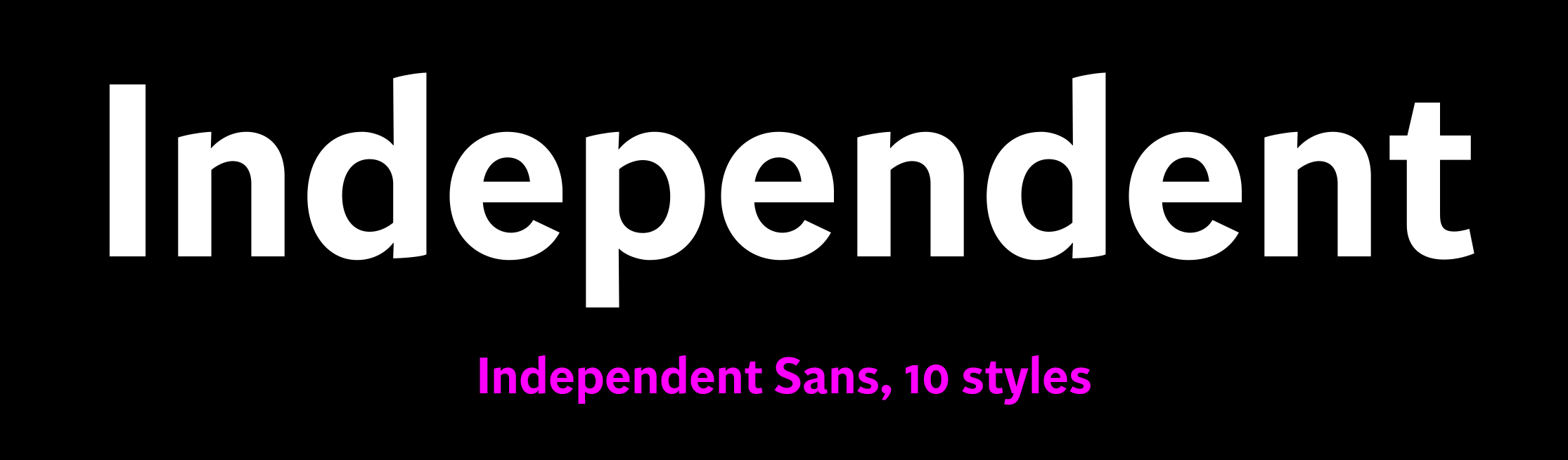 Independent Sans sample