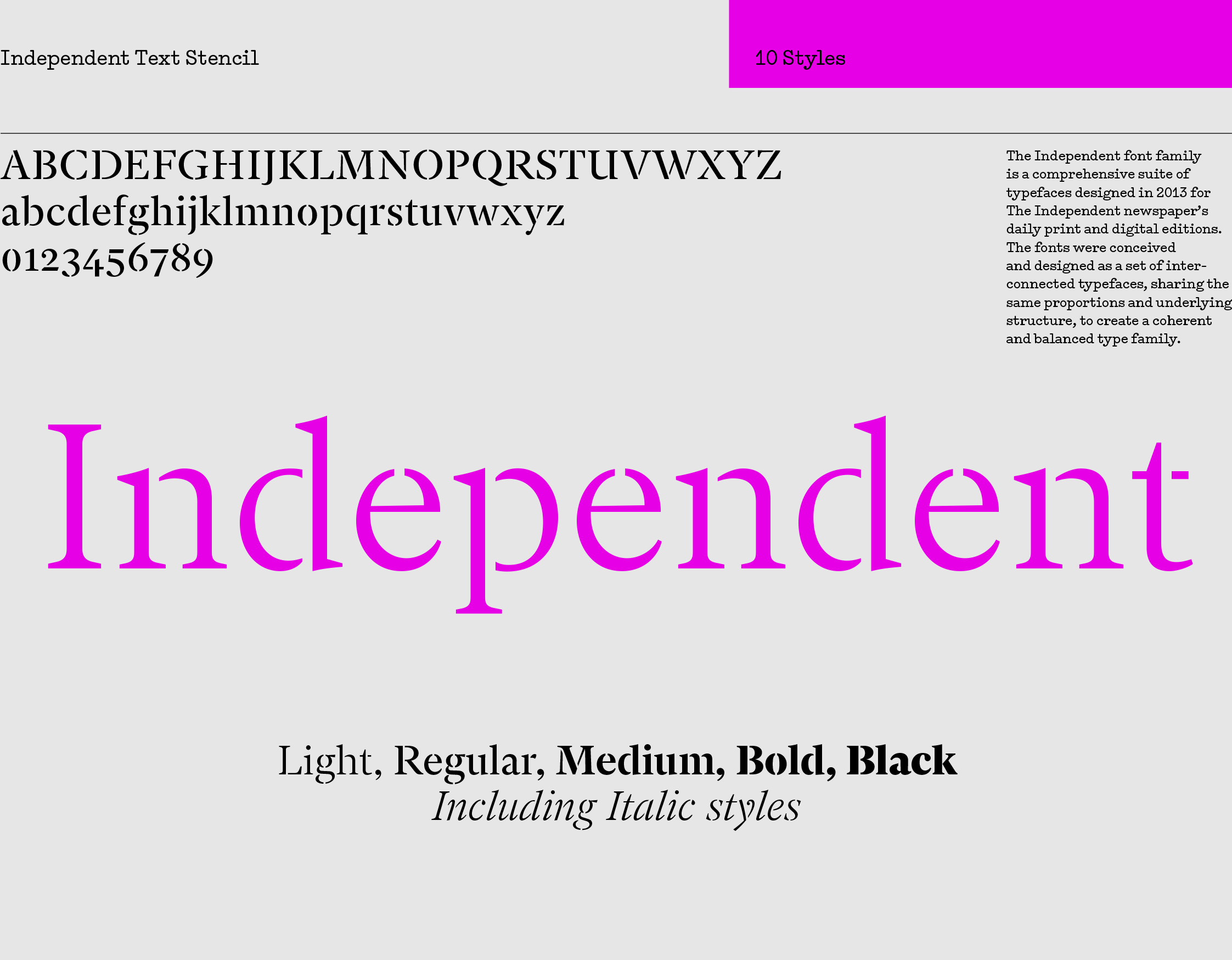 Independent Text Stencil sample