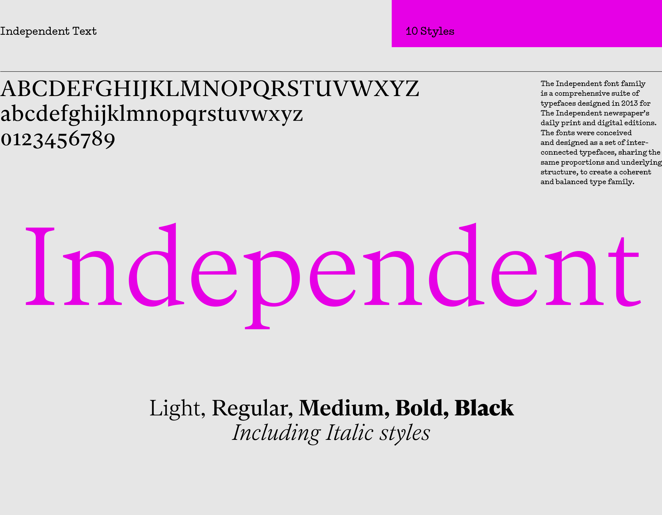 Independent Text sample