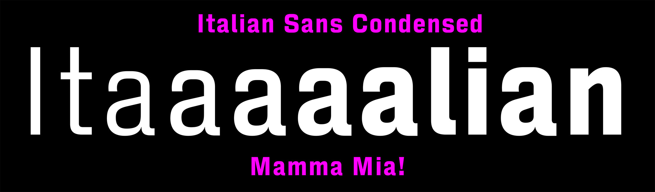 Italian Sans Condensed sample