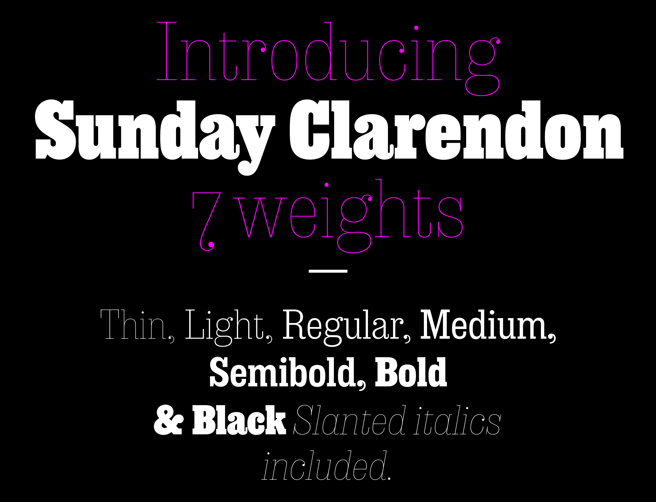 Sunday Clarendon sample