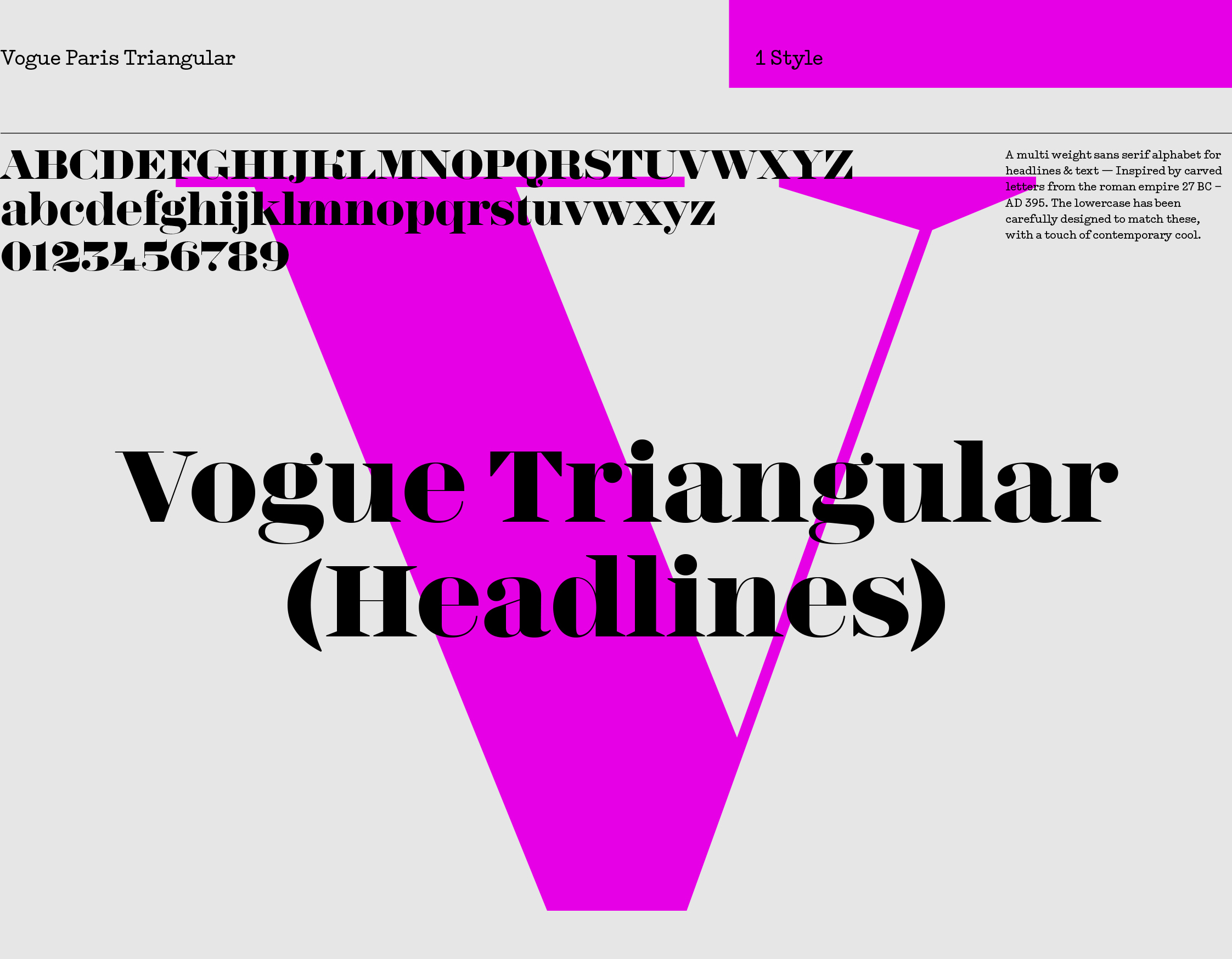Vogue Paris Triangular — PLEASE INQUIRE WITHIN sample